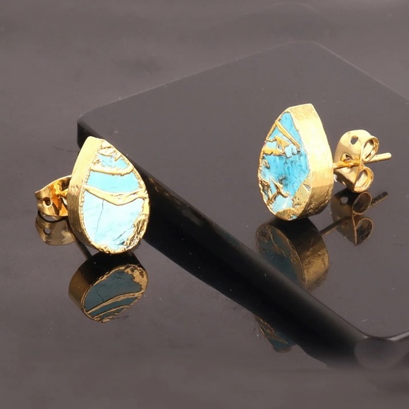 Sundance Jewelry - Arizona Sleeping Beauty Turquoise & 24k Gold Plated Earrings